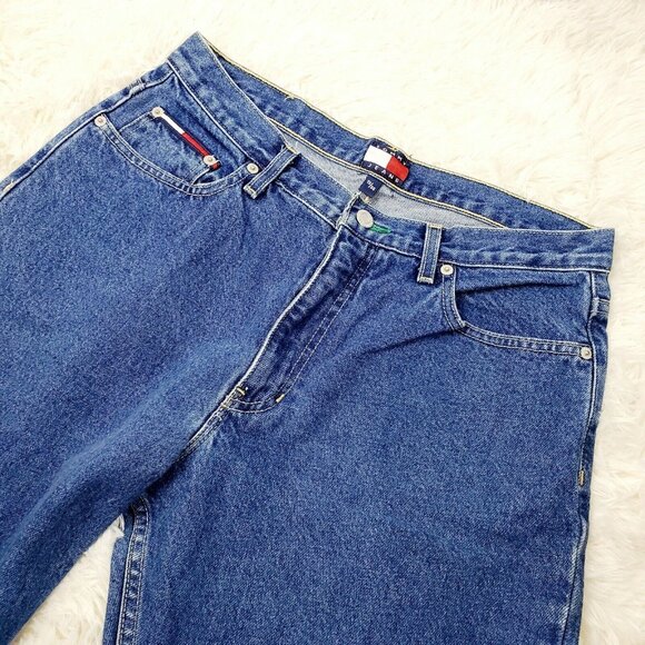 Vtg 90's Tommy Jeans Girls Juniors Tommy Hilfiger Flag Sz 13 MUST SEE! - Picture 4 of 6